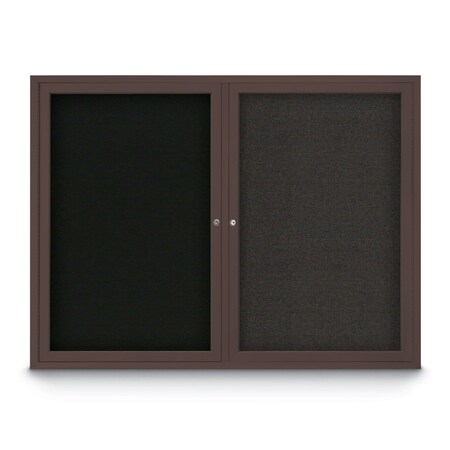 United Visual Products Corkboard, Med Grey/White, 60" x 36" UV432H-WHITE-MEDGRY